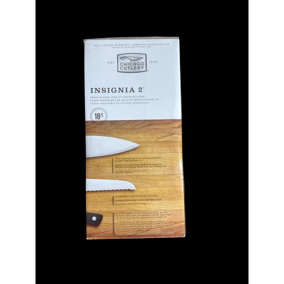 Chicago Cutlery 18pc Insignia2 Knife Block Set with Knife Sharpener New in Box - Picture 2 of 6
